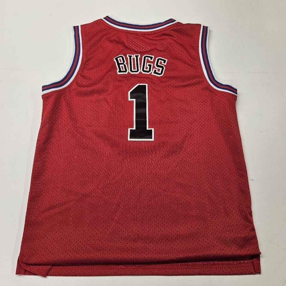 Tune Squad Men  Jordan basketball Red Jersey Sz Large